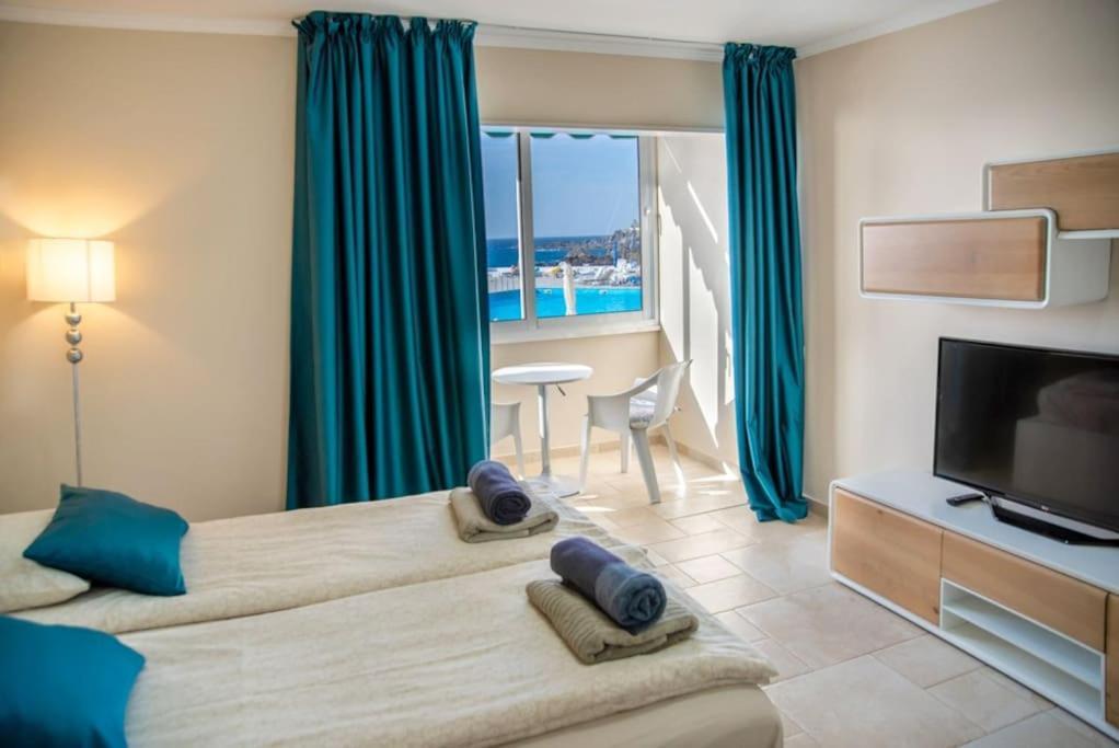 First Line Ocean View Studio Puerto de Santiago  Extérieur photo