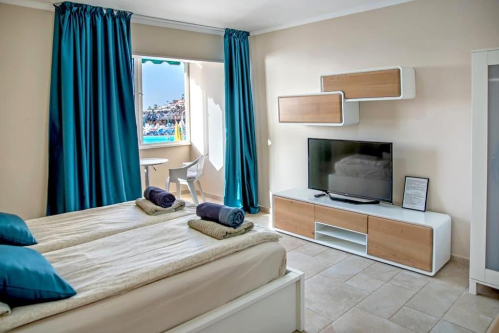 First Line Ocean View Studio Puerto de Santiago  Extérieur photo